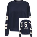 Only - Onlsweat Back/sleeve Print Swt 15356793 - Sweater - Night Sky/Birch Hous