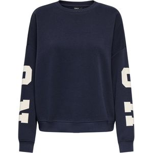 Only - Onlsweat Back/sleeve Print Swt 15356793 - Sweater - Night Sky/Birch Hous