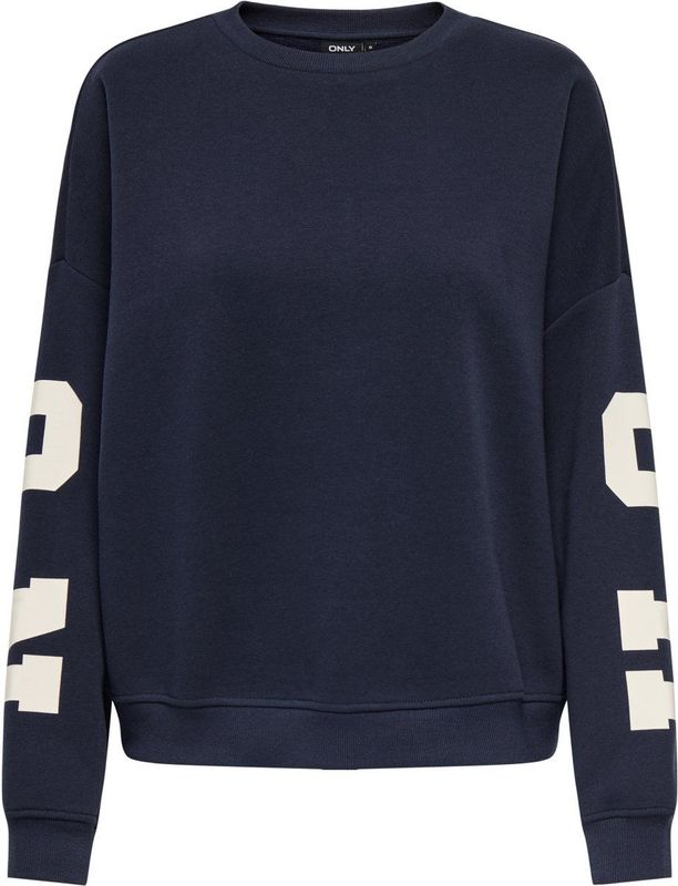 Only - Onlsweat Back/sleeve Print Swt 15356793 - Sweater - Night Sky/Birch Hous