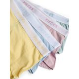 PIECES - PCLOGO - Short - Geel Lichtblauw Roze - Set van 4