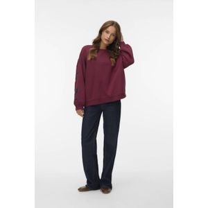 VERO MODA - VMRIANNE - Sweater - Donkerrood - Oversized Pasvorm