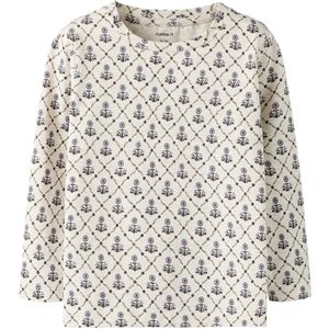 NAME IT - NMFNIKALA - Shirt - Chocoladebruin - Lange Mouwen - Bloemenprint