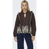 Jacqueline de Yong - Jdyholly - Blouse - Bruin - Lange Mouwen