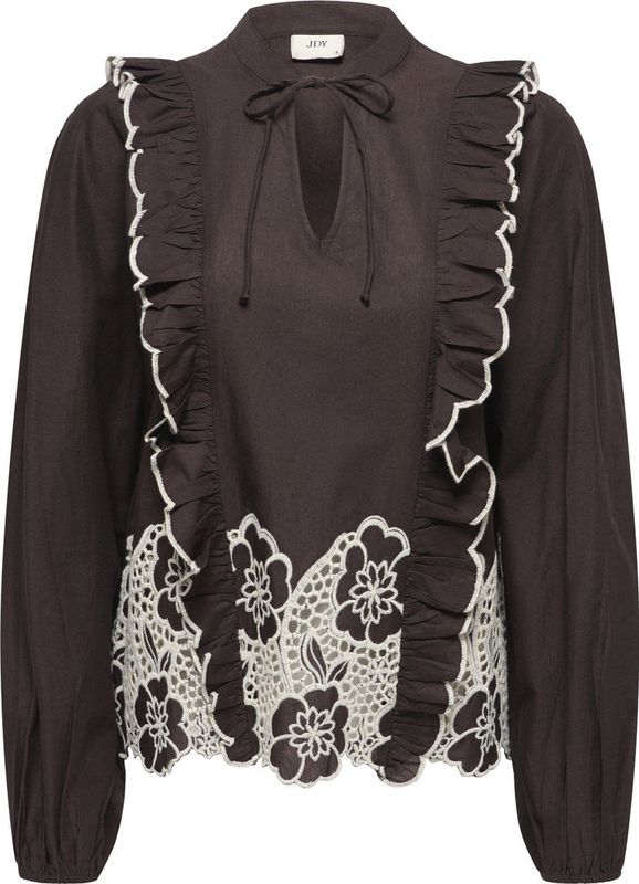 Jacqueline de Yong - Jdyholly - Blouse - Bruin - Lange Mouwen