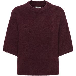 Jacqueline de Yong Trui Jdylinea Pullover O-neck Knt No 15367237 Tawny Port Dames Maat - M