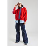 PIECES - PCFANY - Sweatshirt - Lavendel/Rood - Wijde Pasvorm - Lange Mouw