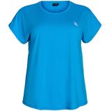ACTIVE By Zizzi - Sport T-shirt - Blauw - Plus Size