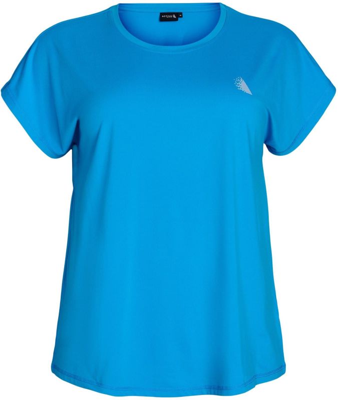 ACTIVE By Zizzi - Sport T-shirt - Blauw - Plus Size