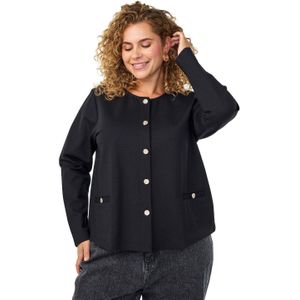 Zizzi - Vest - Zwart - Lange Mouwen - Viscose