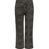 ONLY CARMAKOMA regular waist casual broek met panterprint bruin