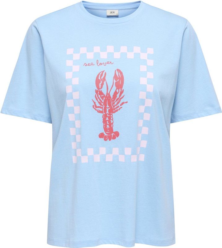 Jacqueline de Yong - Jdytinne Summer Print - T-shirt - Blue Bell