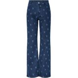 PIECES - High Waist Wide Leg - Jeans - Blauw