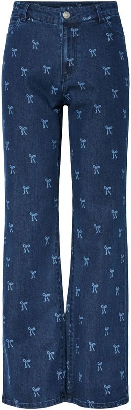 PIECES - High Waist Wide Leg - Jeans - Blauw