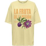 Only - Onlrosie Oversize Tee Cs - T-shirt - Pastel Geel - Dames