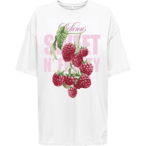 Only - Onlrosie Oversize Tee - T-shirt - Bright White - Dames