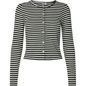 Pclaya - Vest - Knoopsluiting - Lange Mouwen - Ronde Hals - Kort