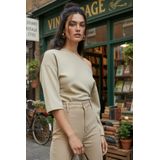 HYPEDROP one shoulder top lichtgrijs