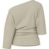 HYPEDROP one shoulder top lichtgrijs