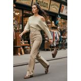 HYPEDROP one shoulder top lichtgrijs