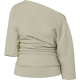 HYPEDROP one shoulder top lichtgrijs