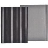 Södahl - Soft Theedoek - Black - 2 Stuks - 100% Katoen