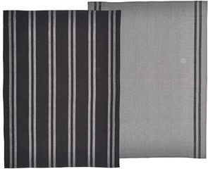 Södahl - Soft Theedoek - Black - 2 Stuks - 100% Katoen