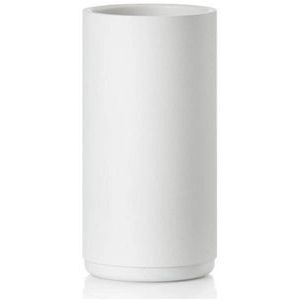 Zone Rim tandenborstelhouder - Aluminium (poedercoating) - D 7cm - H 13.6cm - wit