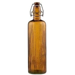 Bitz Kusintha beugelfles / weckfles - glas - amber - 750 ml - H 30 cm