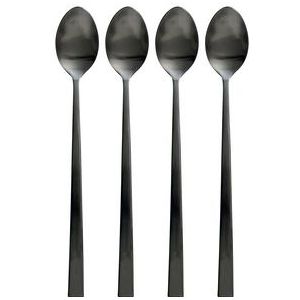 Koffielepel Bitz Latte Black (4-Delig)