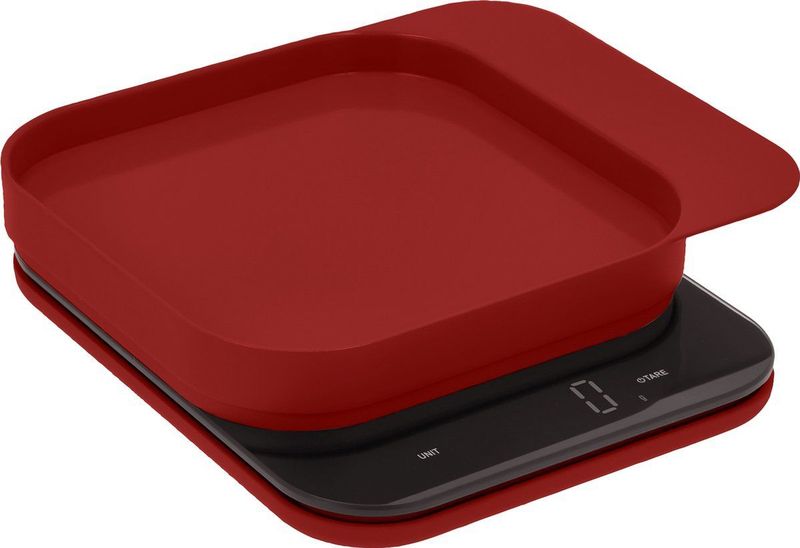 Rosti - Mensura - Keukenweegschaal - Rood - LED-display - 300 ml inhoud - 10 kg capaciteit