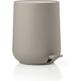 Zone Denmark Nova Pedaalemmer Dia x 3 liter Taupe prullenbak ABS kunststof badkamer keuken toilet