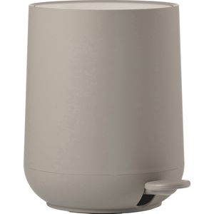 Zone Denmark Nova Pedaalemmer Dia x 3 liter Taupe prullenbak ABS kunststof badkamer keuken toilet