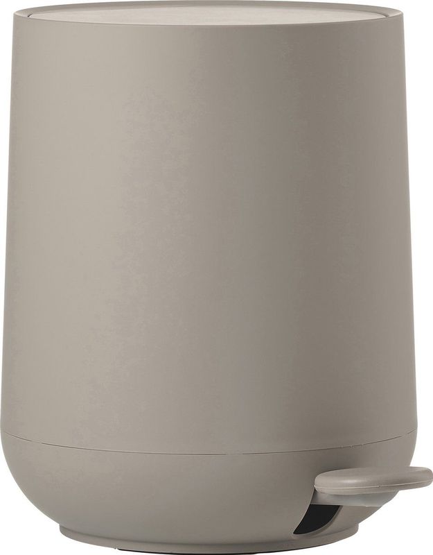 Zone Denmark Nova Pedaalemmer Dia x 3 liter Taupe prullenbak ABS kunststof badkamer keuken toilet
