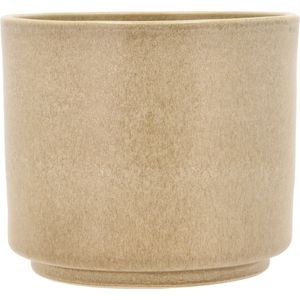 Bloempot Villa Collection Leer Cream 17 x 15 cm