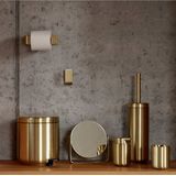 Zone Denmark Ume Pedaalemmer - Prullenbak Badkamer Softclose - Afvalemmer Klein - Toilet & Badkamer Accessoires - Roestvrij staal - 4 liter - 22 x 19,5 cm - Goud