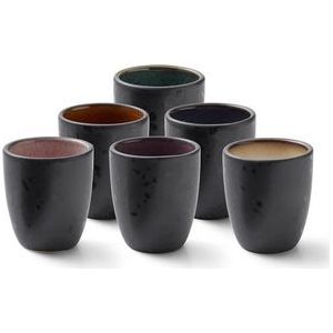 Bitz Espresso kopjes Gastro Zwart/multi 100 ml - 6 Stuks
