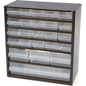 Raaco - Metalen ladekast - 24 lades – Incl. 10 tussenschotten