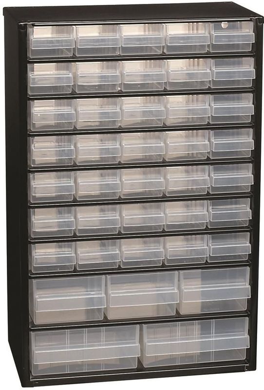 Raaco - Stalen Ladekast - 40 Lades - Transparant - Robuust Metaal