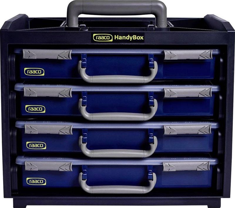 Raaco - Handy Box - Assortimentsdoos - Inclusief 4 Assorters - Transparante Deksels