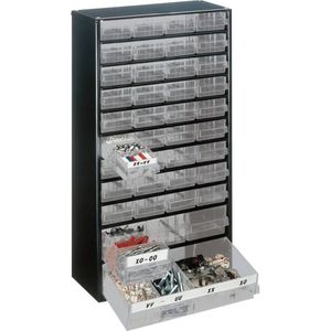 Kleinteilemagazin b 306 x t 150 x h 552 mm Stahlblech mit Gummifüßen - 137430 - Raaco