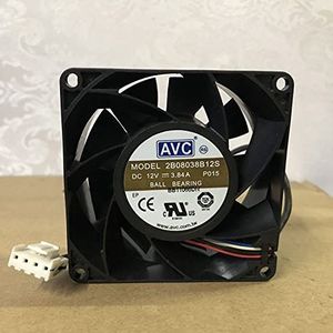 AVC 2B08038B12S 8038 12V 3.84A 4-wire PWM server large air volume cooling fan
