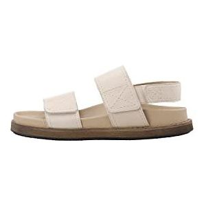 CA'SHOTT A/S CASKIMMI Velcro Leather Flat sandaal voor dames, beige, 37 EU, beige, 37 EU
