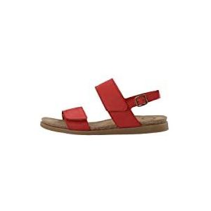 CA'SHOTT A/S CASALICE Velcro nubuck damessandalen, rood, 38 EU, rood, 38 EU