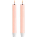 Luxe LED kaars - Light Pink LED Dinner Candle D2,2 x 15 cm (2 pcs.) - net een echte kaars! Deluxe Homeart
