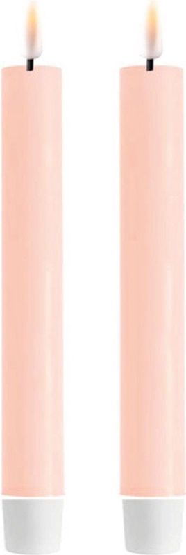 Luxe LED kaars - Light Pink LED Dinner Candle D2,2 x 15 cm (2 pcs.) - net een echte kaars! Deluxe Homeart