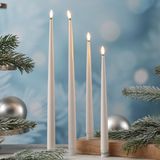 Deluxe Homeart - Led Dinerkaars Crème 2.2 x 38 cm (2 Shiny Dinner Candles)