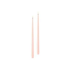 Deluxe Homeart - Led Dinerkaars licht roze 2.2 x 38 cm (2 stuks)
