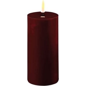 Luxe LED kaars - Donker Bourgogne Rood LED Candle 5 x 10 cm - net een echte kaars! Deluxe Homeart