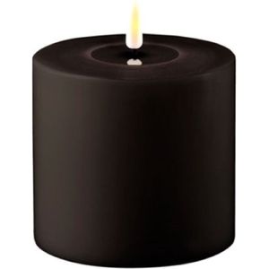 Led kaars voor buiten 10 x 10 cm | Zwart | 3D vlam | Deluxe HomeArt