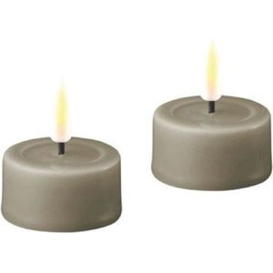 Luxe Led Kaars Sand 4.0 x 4.5 (2 stuks) Delux Homeart Net een echte kaars met paraffine laag